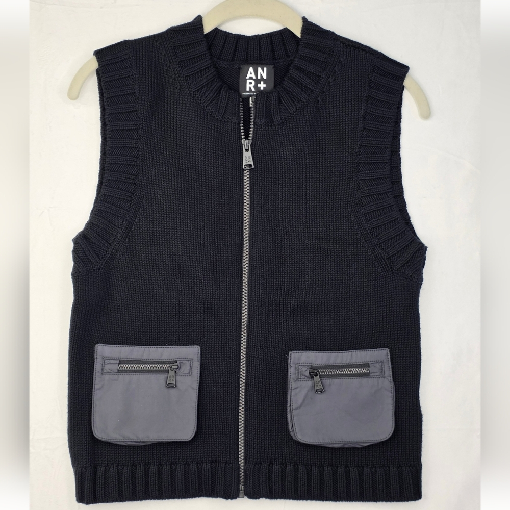 Alp N Rock Carsten Knit Vest Size S In Black Ch-1649 View 3